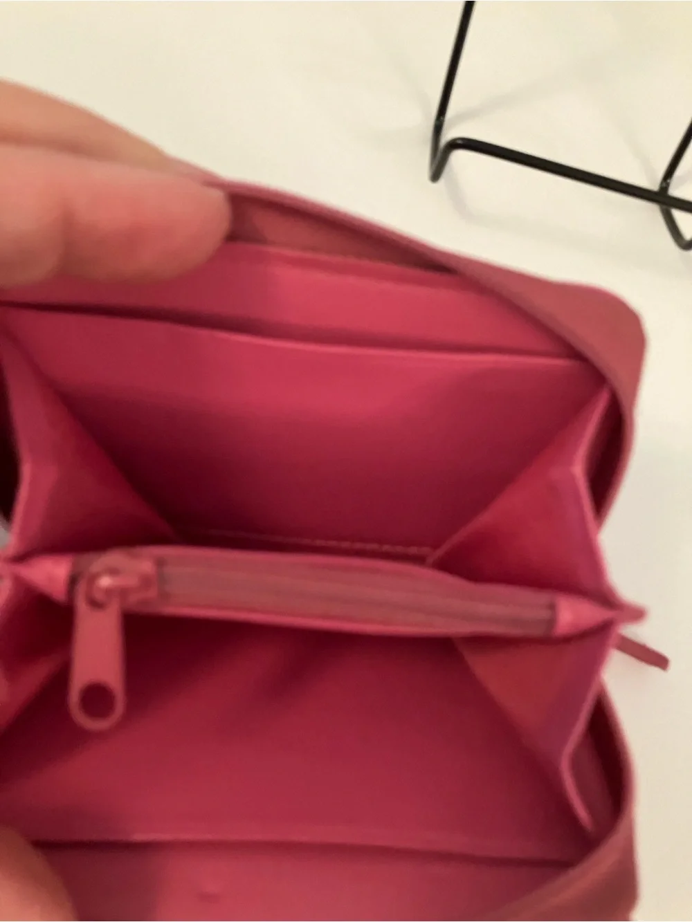 Rolfs Pink Vintage Leather Wallet with Zip Compartment